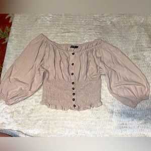 Cropped off the shoulder top